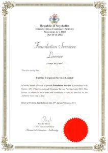Foundation Services Provider Licence (Seychelles)