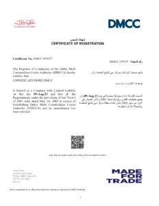 Certificate of Registration – Uniwide Advisors DMCC