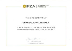 Partner Certificate - IFZA Free Zone